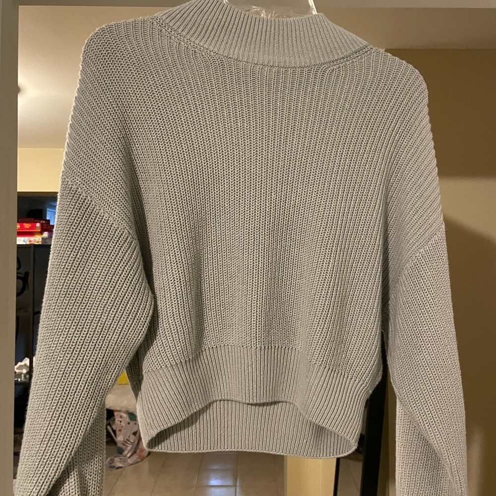NA-KD Puff Sleeve Cropped Sweater